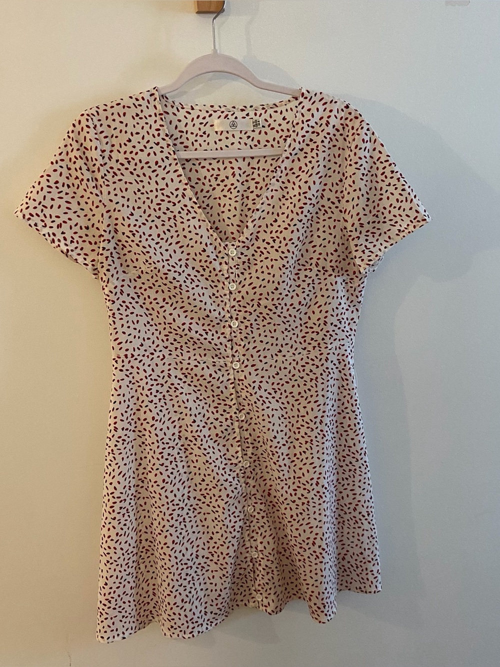 Short Sleeve Button-Front Dress